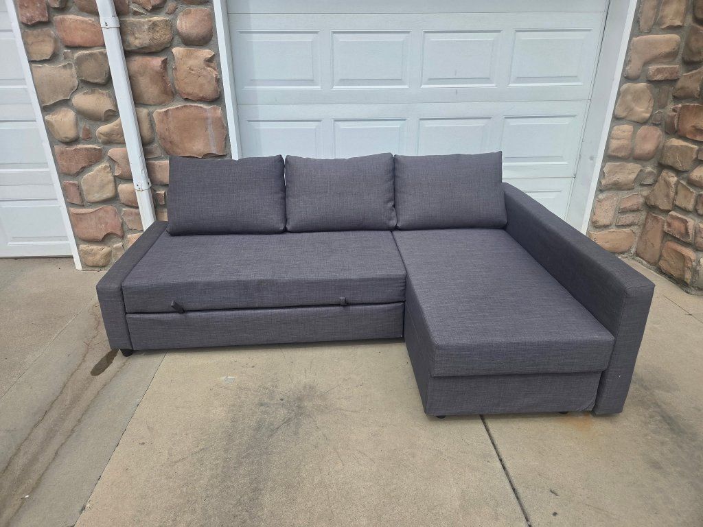 IKEA Friheten Sleeper Sectional Sofa with Storage - Dark Gray