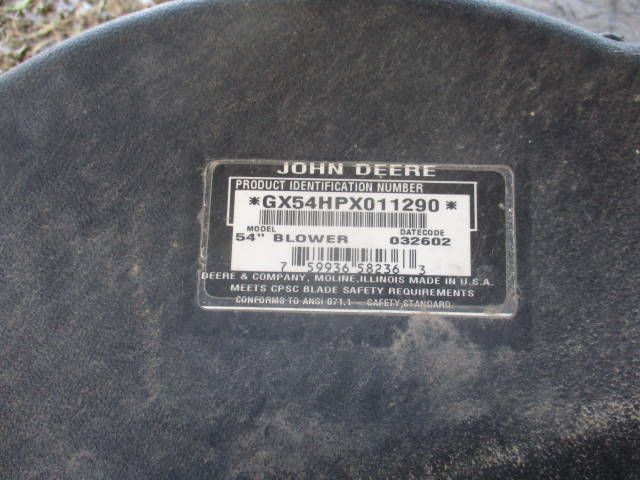 John deere 54" Power-flo