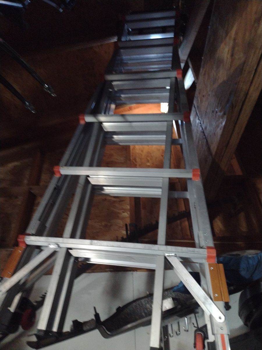 Multi-Position Aluminum Extension Ladder - Heavy-Duty & Versatile