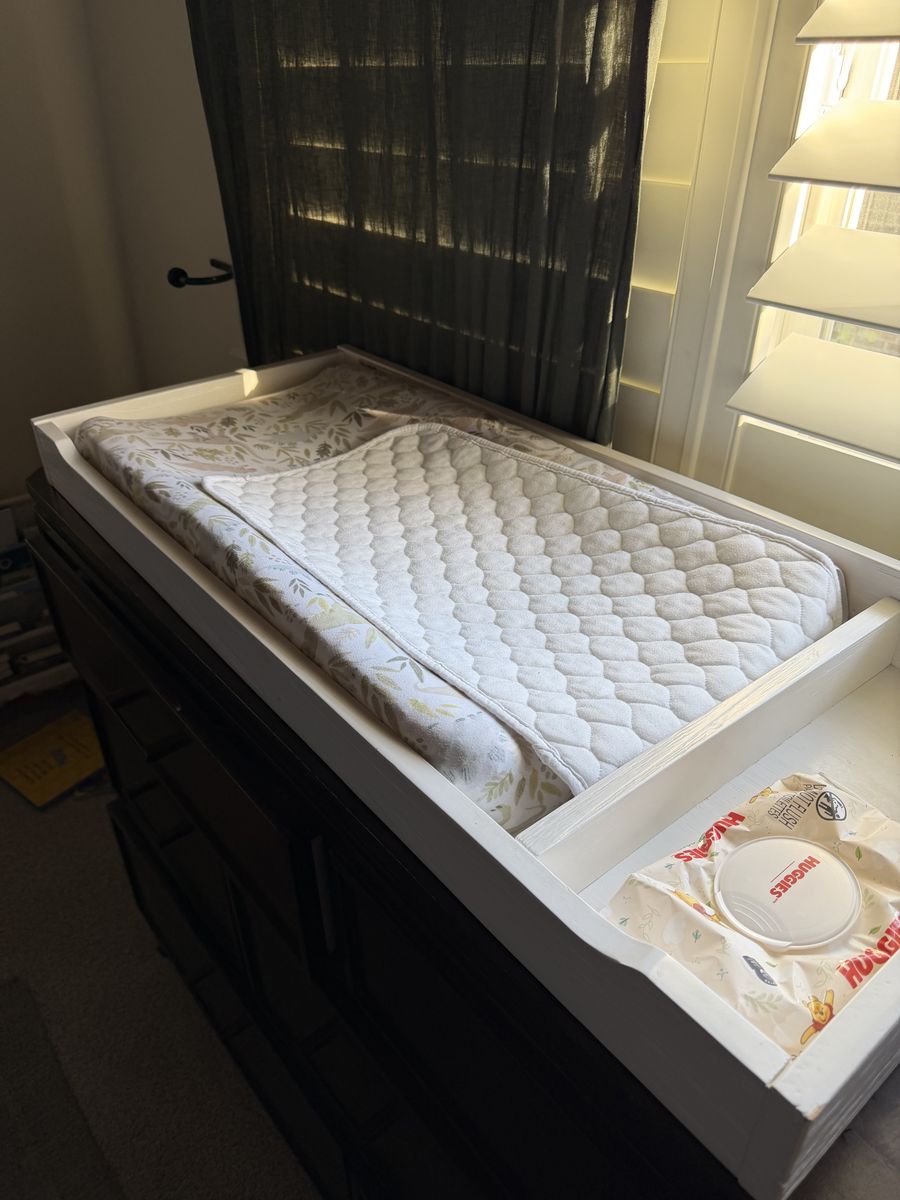 Changing table topper
