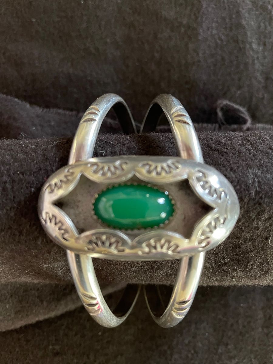 SILVER AND SEMI PRECIOUS STONE BRACELET
