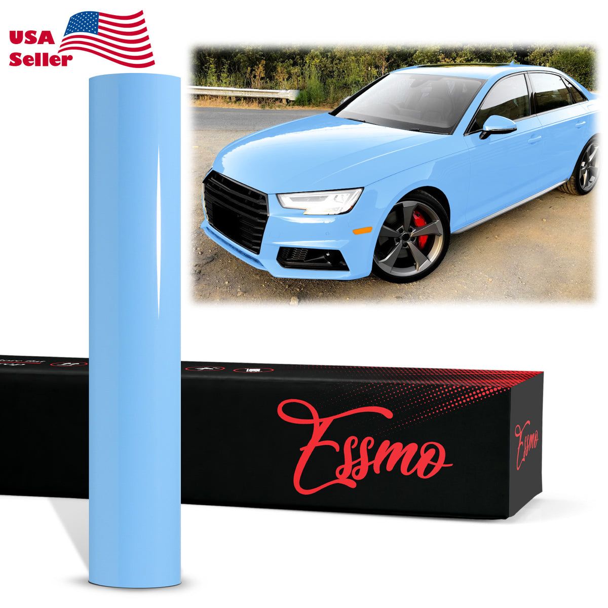 Car vinyl wrap baby blue