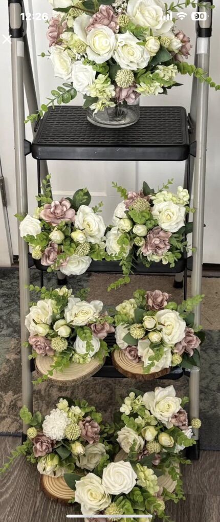 20 Piece Dusty Rose Wedding Flower Set