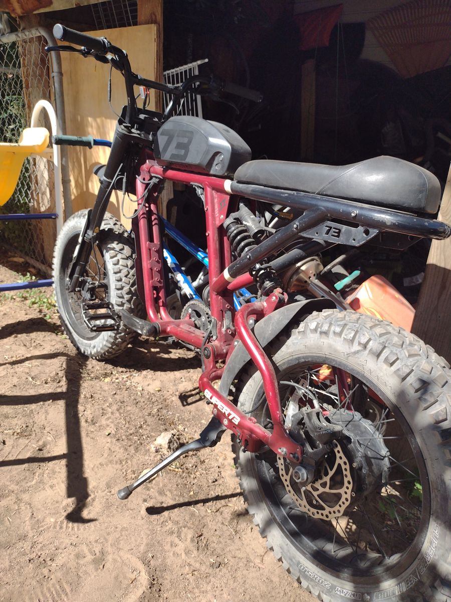 Bad ecu Super73 Electric Bike - Red Frame, Black Seat - Used