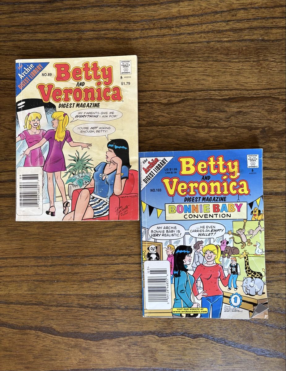 Betty and Veronica Digest Magazine Comic Books - #89 & #103 - Archie Comics