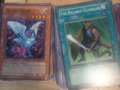 Yu-Gi-Oh! Mixed Card Lot: Sacred Crane, Reliable Guardian, Gotton's Emergency Call, Card of Safe Return