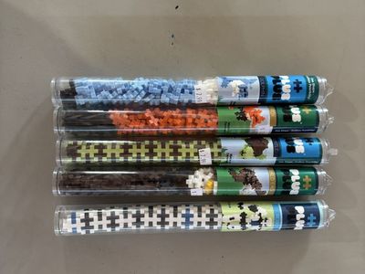 Plus-Plus Building Blocks Lot: Dolphin, Fox, Turtle, Bald Eagle, Robo - 5 New Tubes of Mini Puzzle Pieces