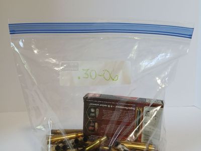 .30-06 Springfield Brass Lot, Spent Shell Casings, Reloading, Winchester and Hornady Headstamp, All Single Shot