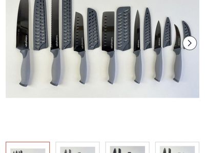 Cooking Light 17pc Knife And Cutting Board Set NEW