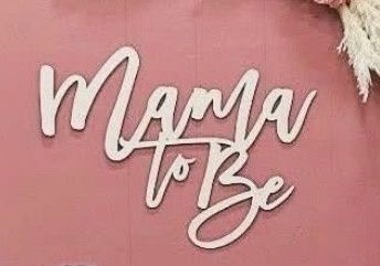 32” Baltic Birch “Mama To Be” Sign – Raw Wood