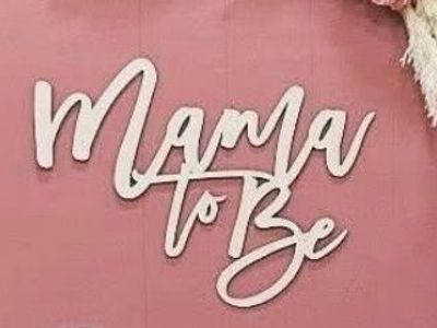 32” Baltic Birch “Mama To Be” Sign – Raw Wood
