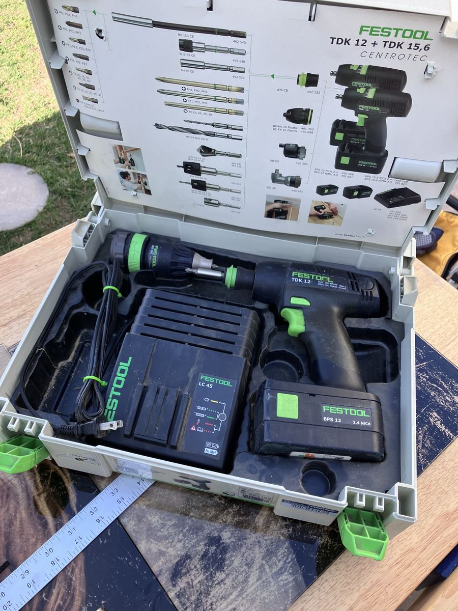 Festool TDK 12 cordless drill driver set (include two chucks)