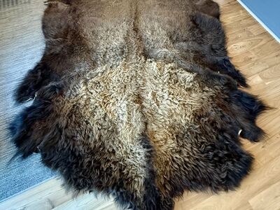 Professionally tanned buffalo rug