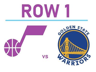 Golden State Warriors vs Utah Jazz Tickets - FIRST ROW UPPER BOWL
