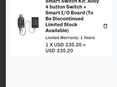 Alloy Smart Switch Kit: 4-Button Switch + Smart I/O Board - Discontinued, Limited Stock