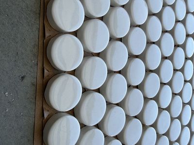 Walker Zanger 6th Avenue 1" Round Mosaic Tile - White Gloss (14 Sheets/Box)