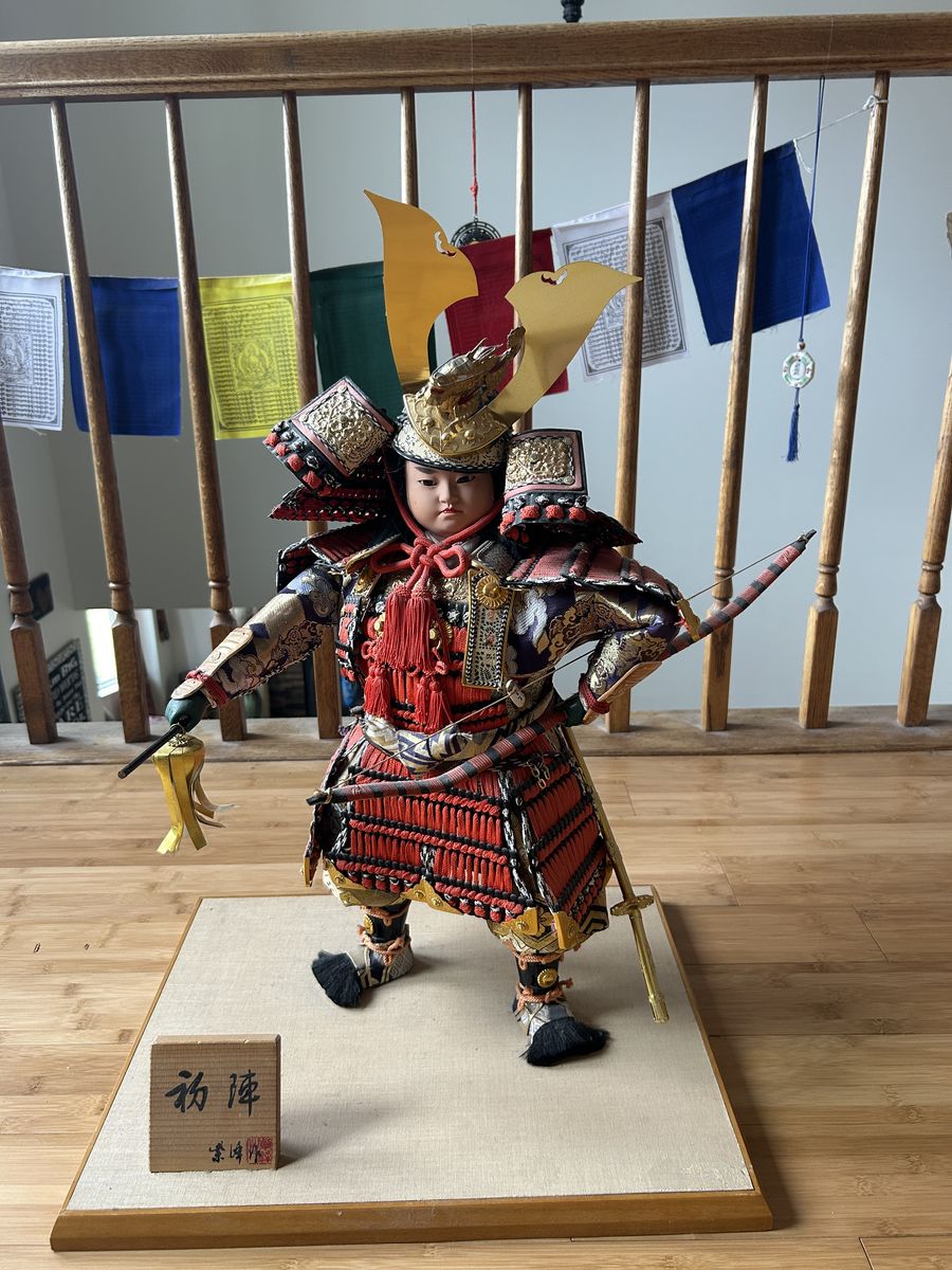 Japanese Samurai Doll Display – Traditional Warrior Figure (27”)