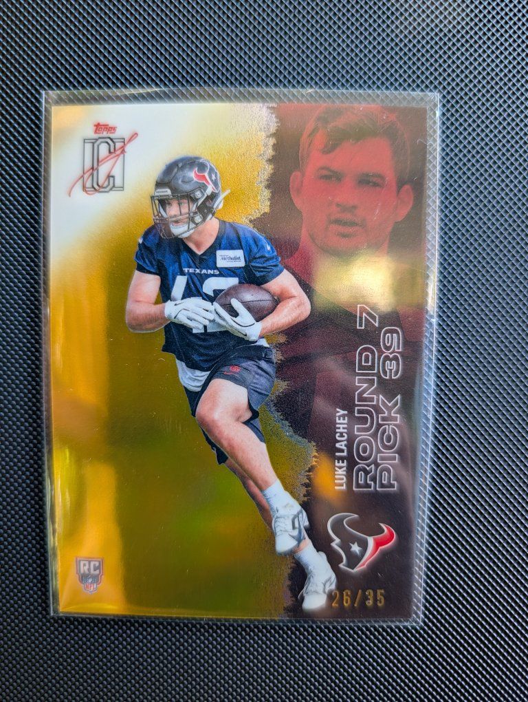 2026 Topps Signature Class Luke Lachey RC Gold Parallel #26/35 Houston Texans Football Card