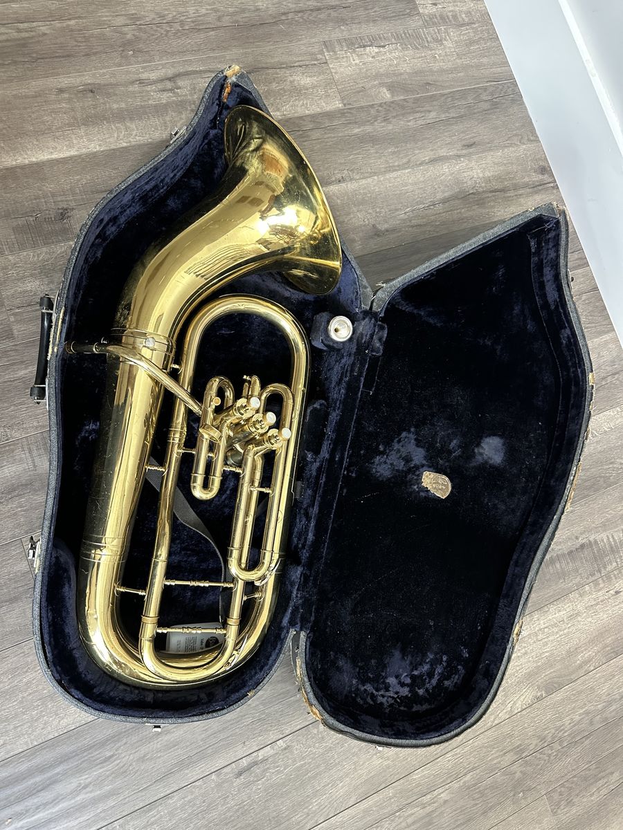 Vintage Conn USA Euphonium Baritone 3 Valve - Brass w/ Case