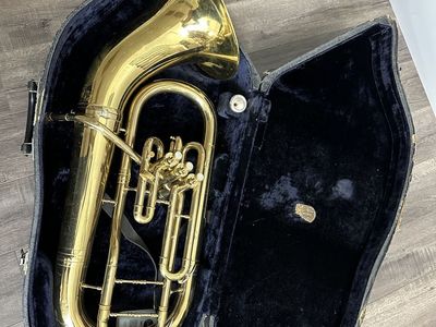 Vintage Conn USA Euphonium Baritone 3 Valve - Brass w/ Case