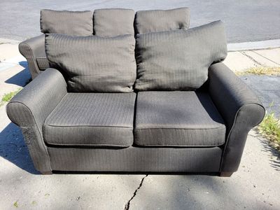 Dark Charcoal Love Seat and Sofa