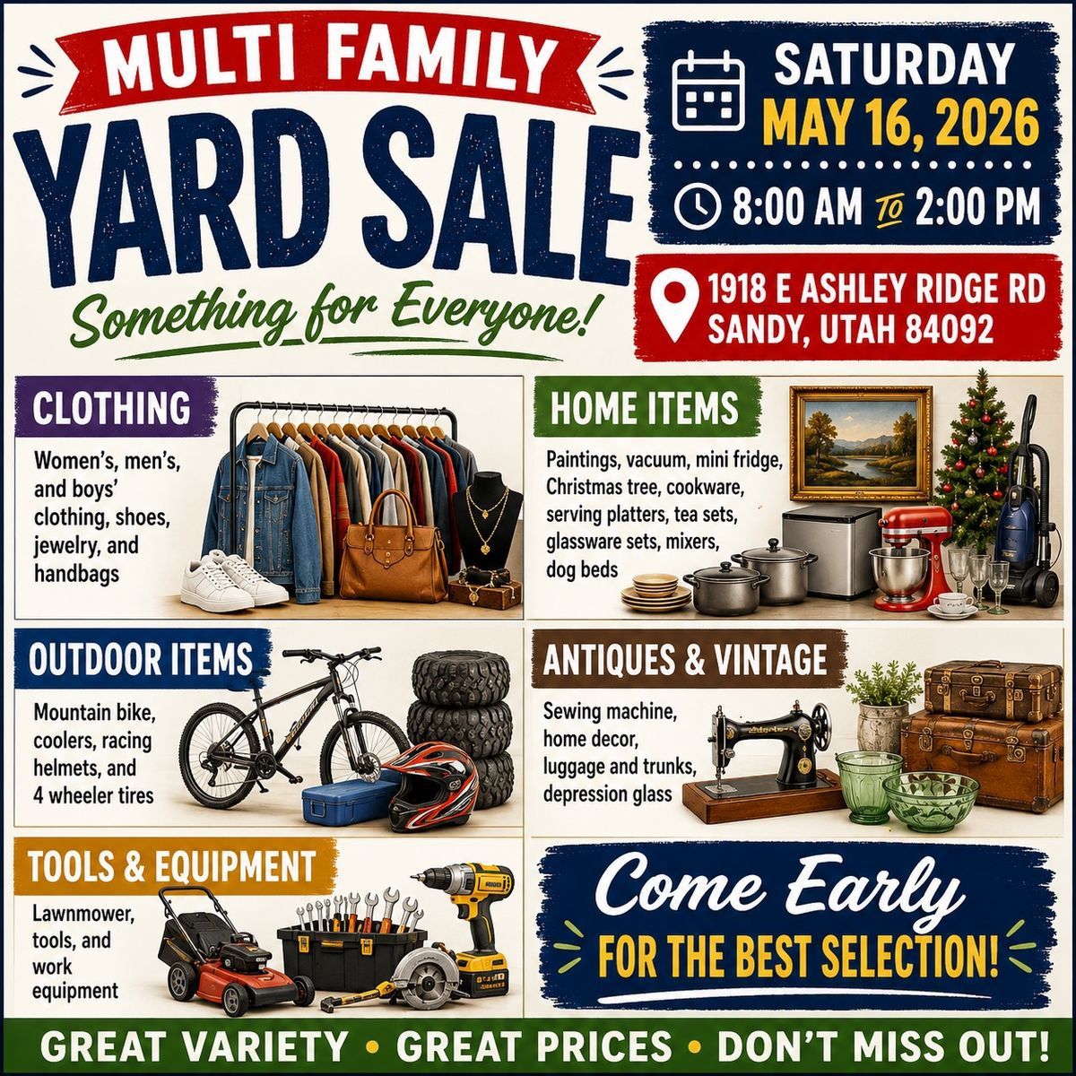 Multi Family Yard Sale !!!