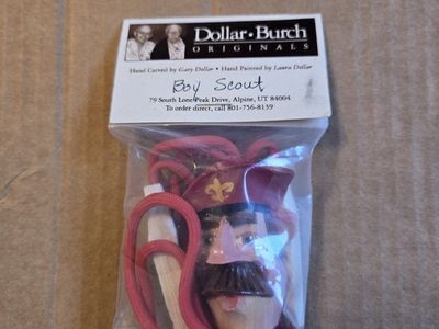 Dollar-Burch Originals Hand-Carved Boy Scout - New with Tags