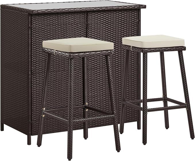 3pcs Patio Bar Set