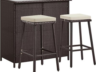 3pcs Patio Bar Set