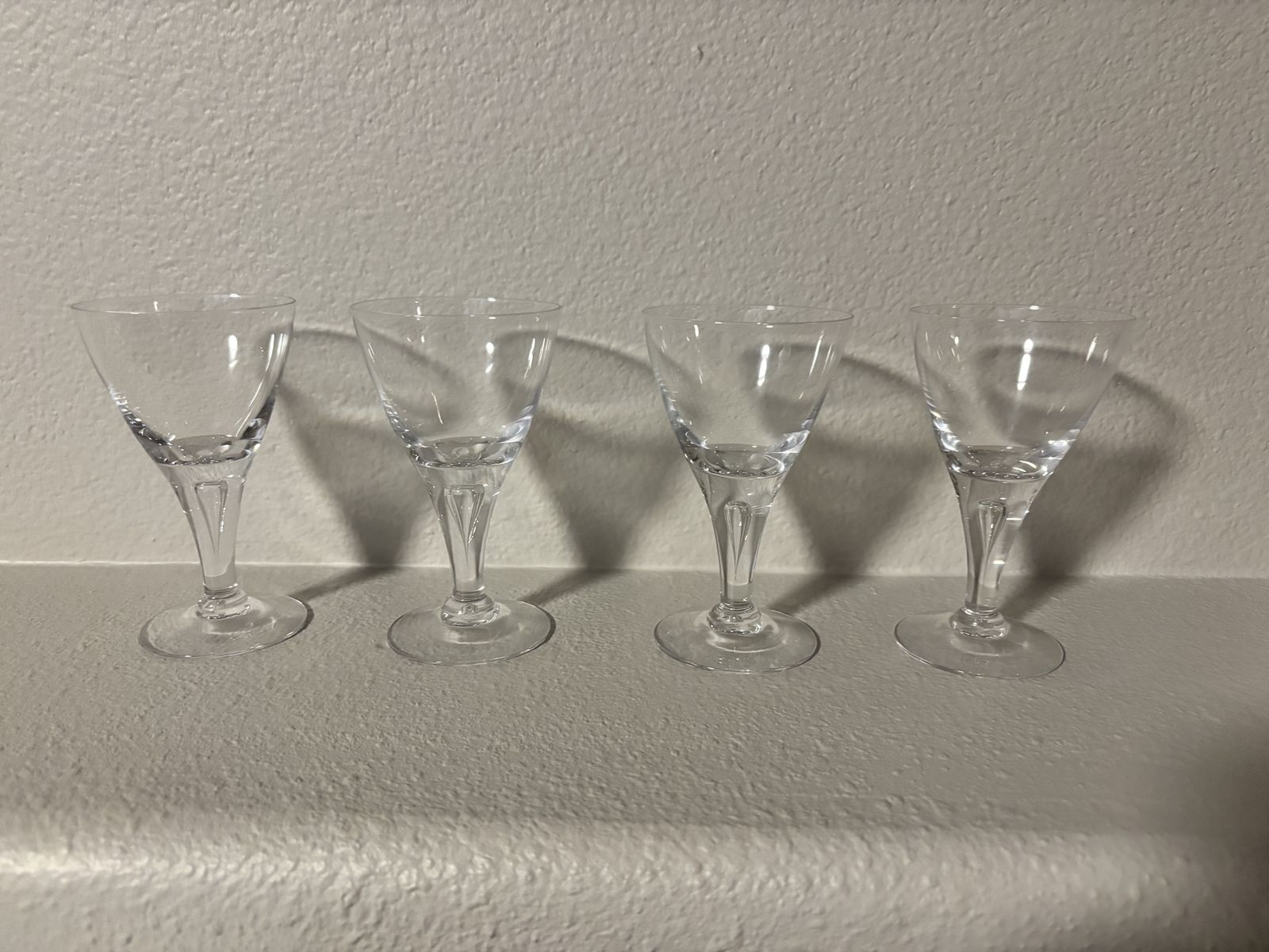 Four Small Glasses From England