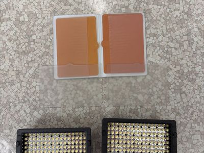 LED video lights and 1 soft box