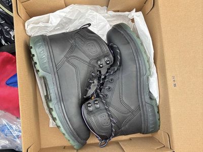 Women's Combustion Black Steel Toe Work Boots Size 6
