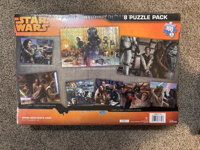 Star Wars 8 Puzzle Pack - 100-Piece Puzzles, New Sealed Disney Collection (Cardinal)