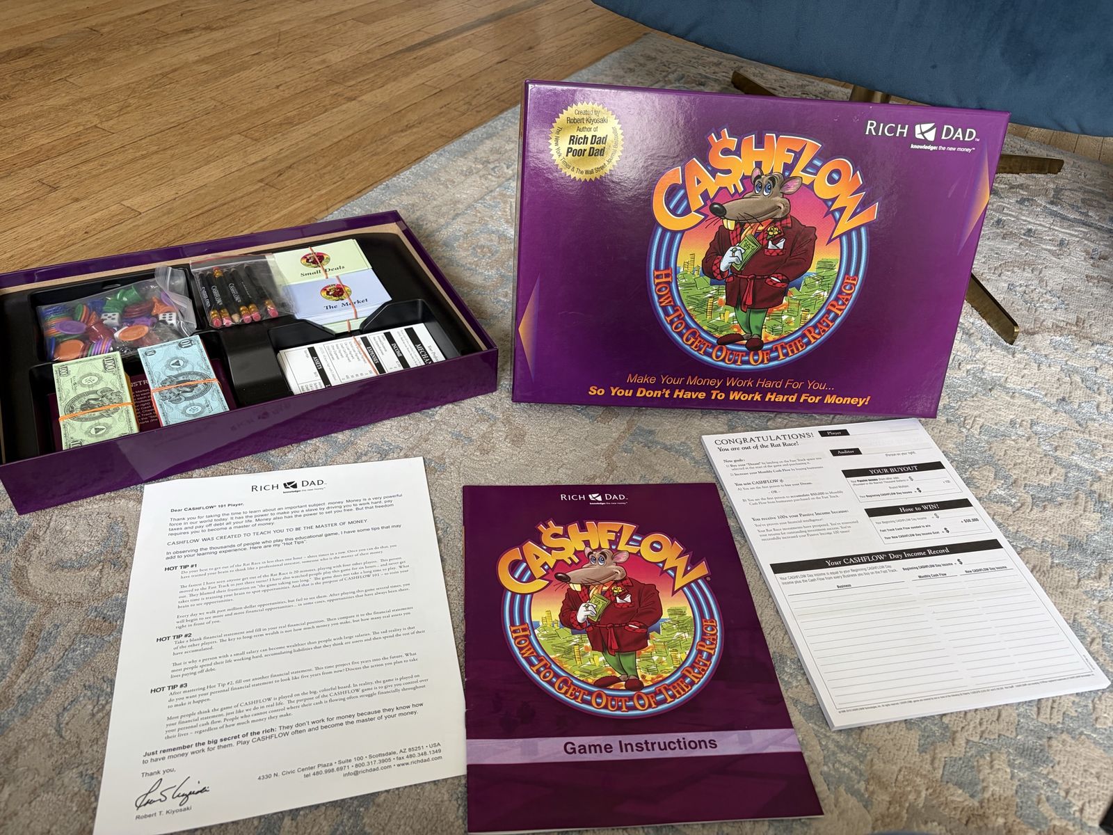 Rich Dad Poor Dad Cashflow 101 and 202 Board Games Set