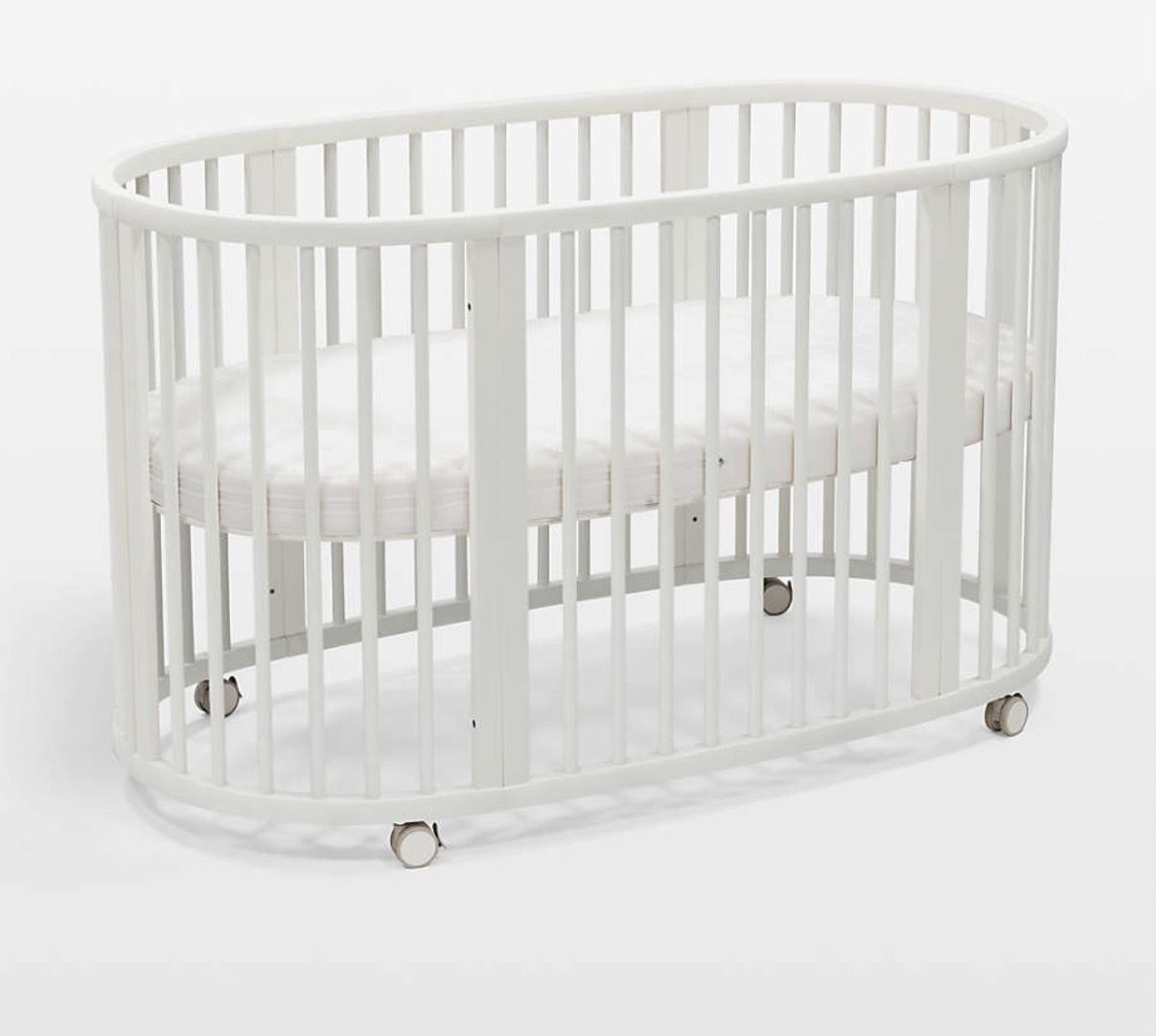 White Stoke sleepi crib with JR extension