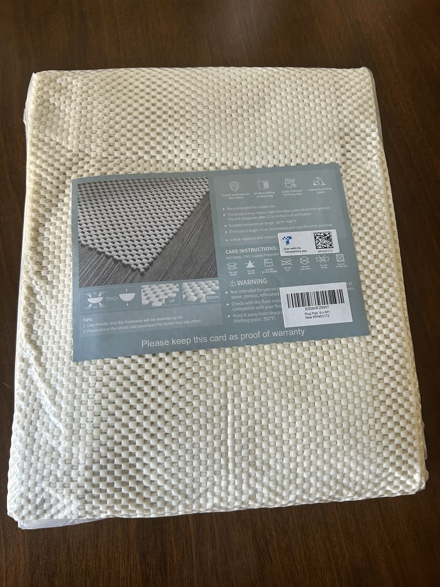 Anti-slip Rug liner 6x9 ft, BRAND NEW