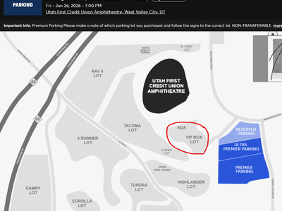 Machine Gun Kelly/MGK Concert (VIP Box Lot Parking Pass)