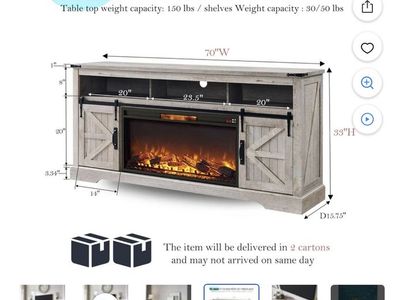 Farmhouse Fireplace TV Stand