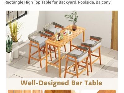 Reduced the price: New in box 38" Height Table/Bar