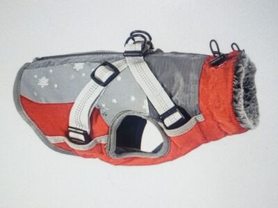 Waterproof Fleece Winter Warm Dog Coat With Harness Built In - For Medium Breed Dogs - New