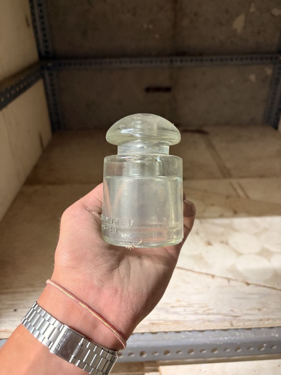 Vintage Clear Glass Insulator CD 102 Embossed Glass Electric Pole Insulator