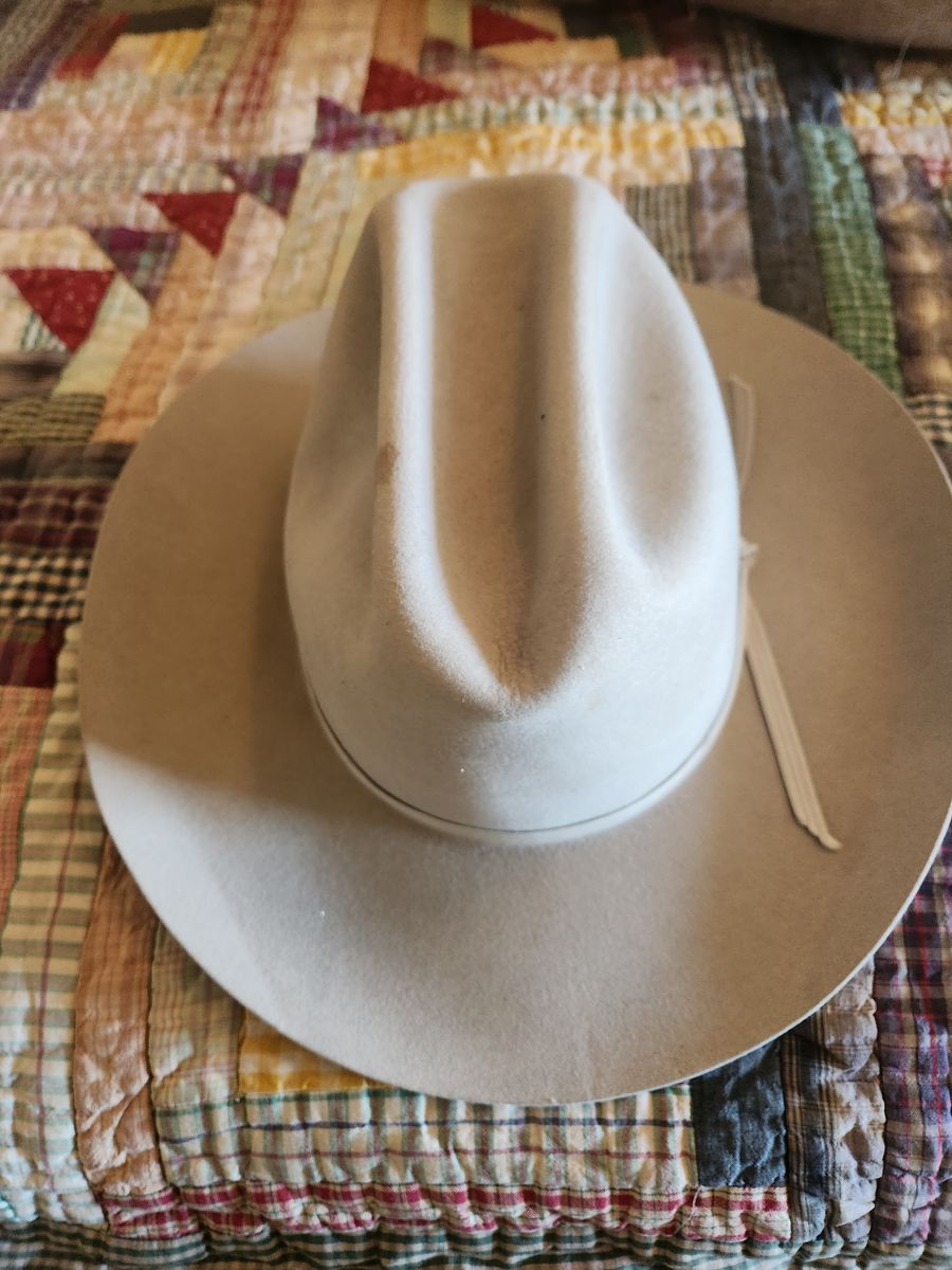 Gray felt genuine stetson mens cowboy hat size 61