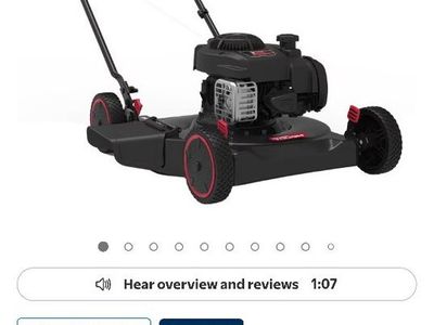Hyper Tough 20" 125cc Gas Powered Walk-Behind Push Lawn Mower with Briggs & Stratton Engine