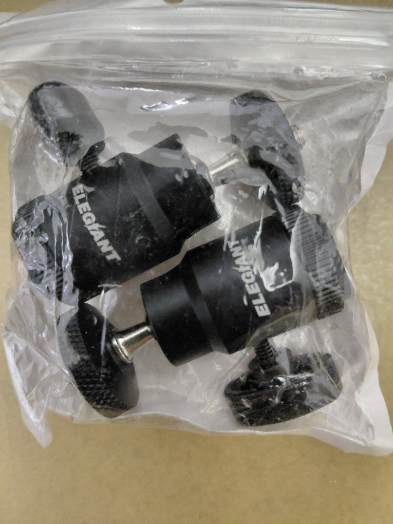 ELEGIANT Mini Tripod Ball Head Mount - Black Metal (Lot of 3)