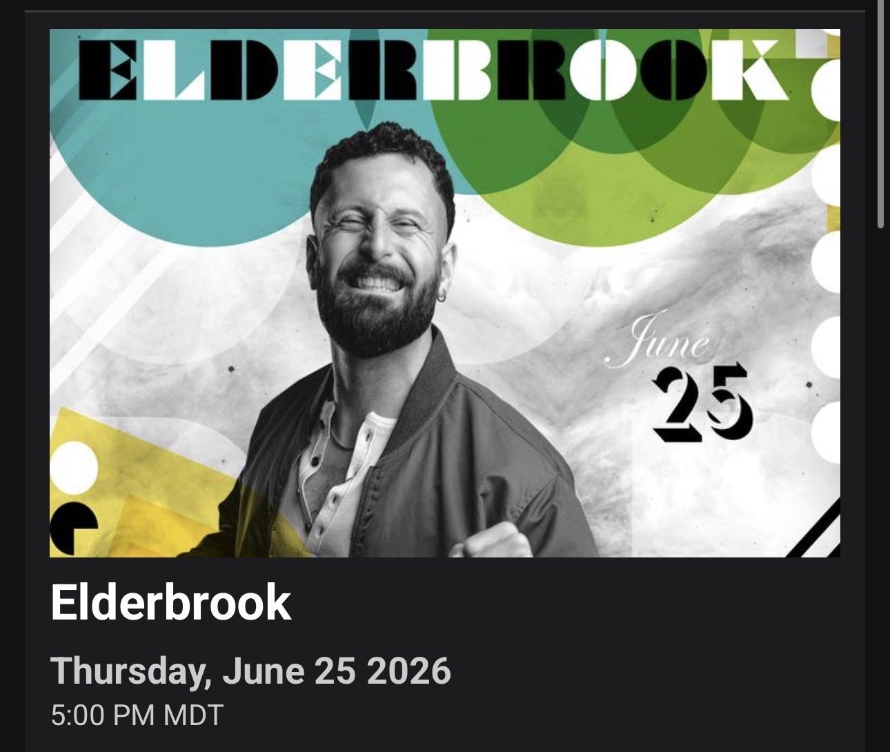 Elderbrook ticket