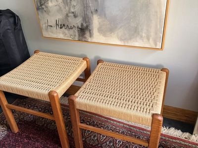 2 Sun Cabinet Teak Danish Style Stools