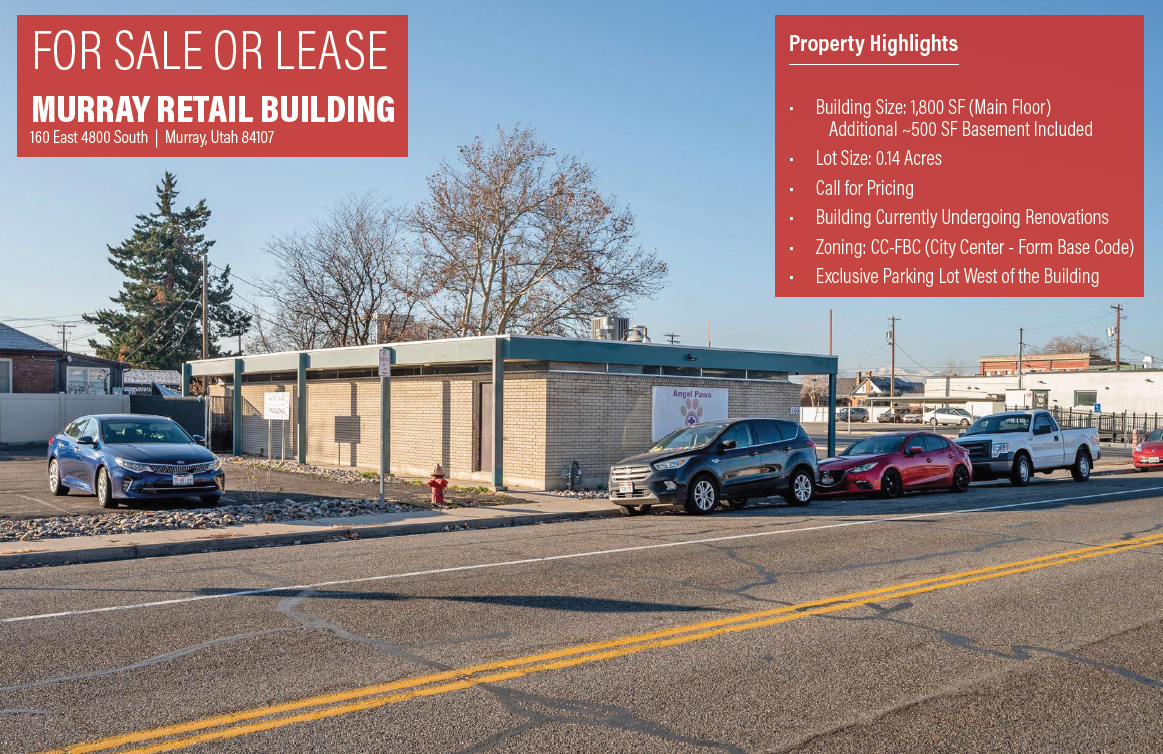 Murray Office/Retail Space For Sale or Lease