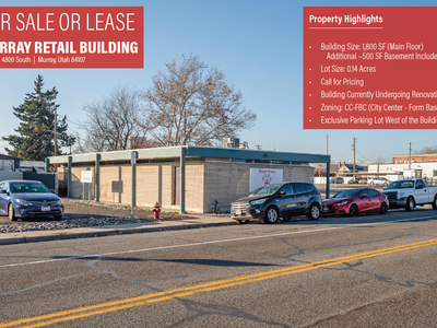 Murray Office/Retail Space For Sale or Lease