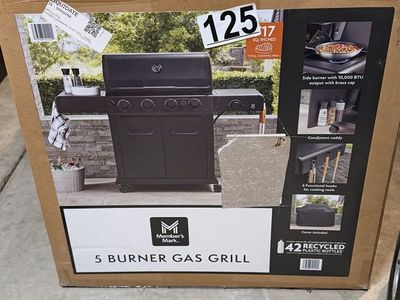 Member's Mark 5-Burner Gas Grill with Side Burner & Cover - New in Box
