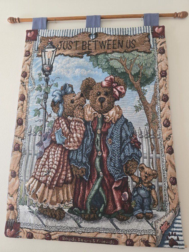 Boyds Bears Tapestry. Wall hanging.